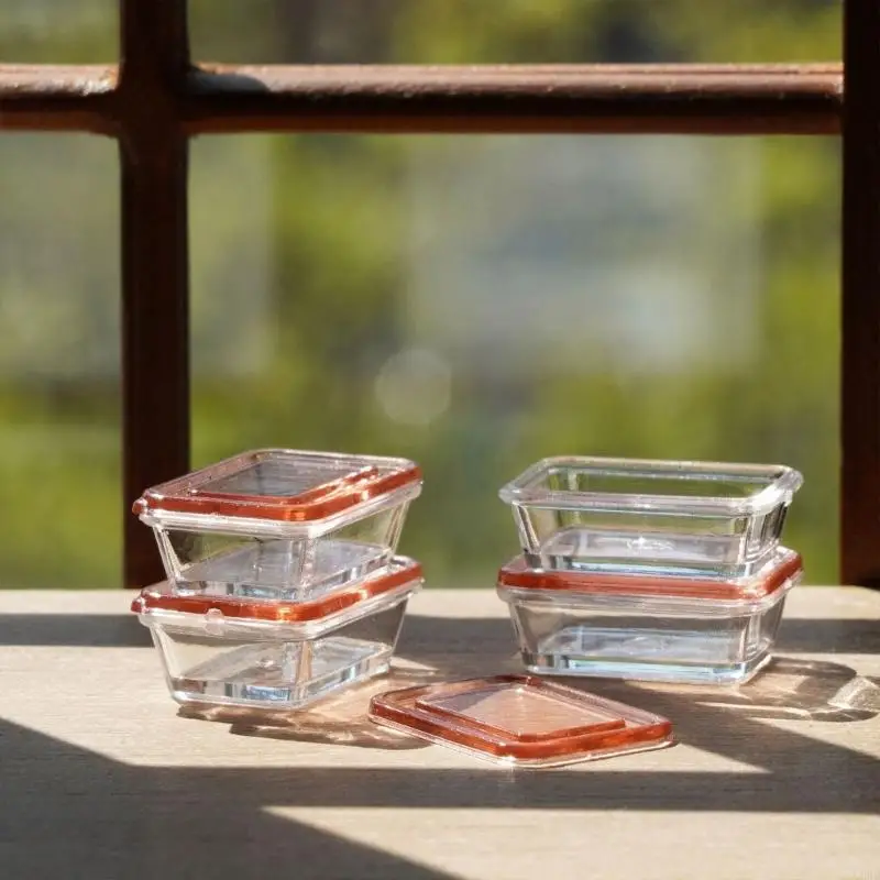 

CORB Tiny Clear Sealed Storage Box For Dollhouses Miniatures And Craft Organization