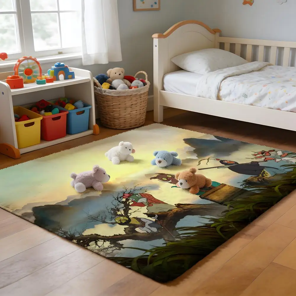 

Floor Mat Soft Flannel Rug Non-Slip Absorbent Mat for Bathroom Bedroom Home Decor Anime N-Nobody-N