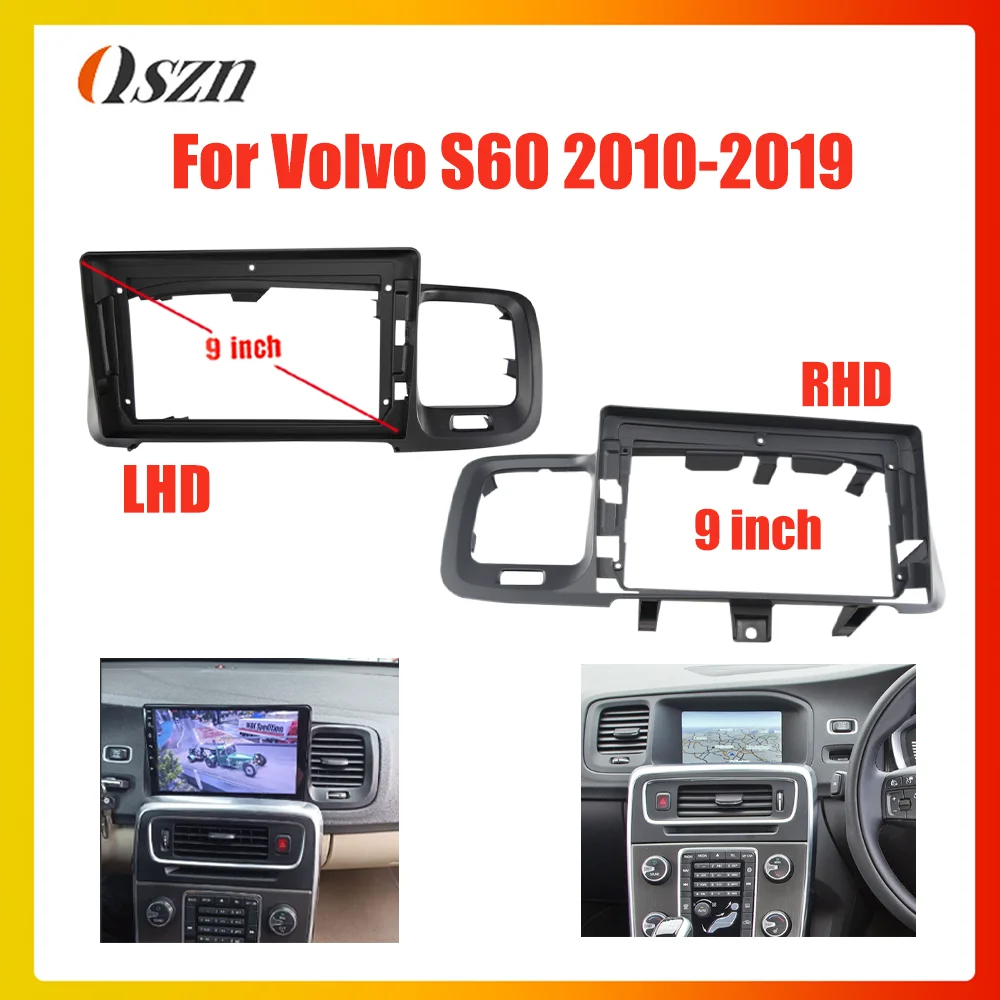 

For Volvo S60 2010-2019 Car Radio Fascias Android Stereo Player 2 Din Head Unit Panel Dash Frame Installation Trim