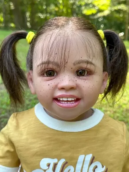 DLS ผลิตตามสั่งโดย ชานชาน (ins:FBBREBORNOFFICIAL) ตุ๊กตาเด็กเกิดใหม่ขนาด 32 นิ้ว รุ่นชานติ ผมปลูกด้วยมือ ฝ้าบนใบหน้า