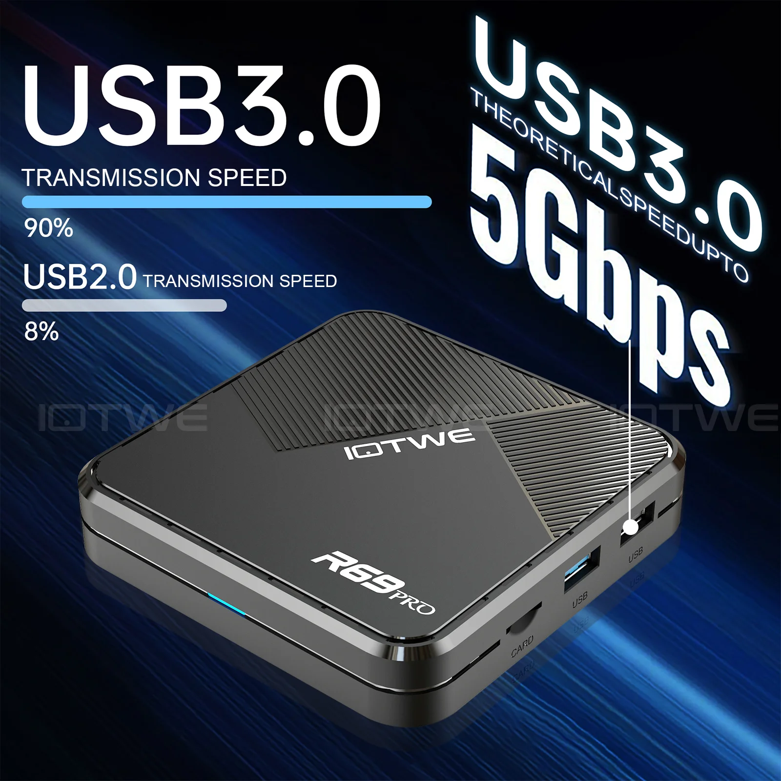 R69 PRO Allwinner H728 Android 14 TV-Box ثماني النواة WiFi 6 BT5.0 Sprachfernbedienung فك التشفير 1000 متر دعم 8K Media Pl #5