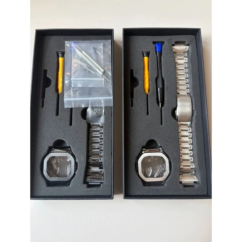 For Casio GWBX5600 Silver Stainless Steel 316 Case & Strap, Precise Hole Alignment, Clear Print - view 4