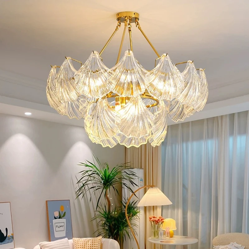 Postmodern luxury crystal chandelier simple and creative living room lamp atmospheric designer dining room bedroom pendant lamp