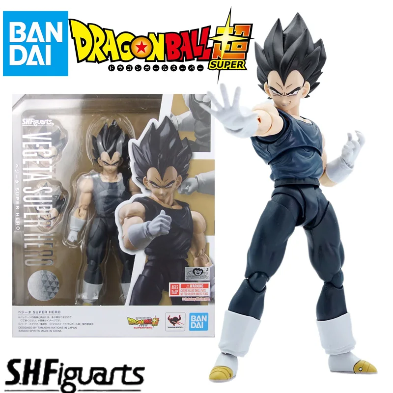 

В наличии Bandai S.H.Figuarts SHF Dragon Ball Super VEGETA SUPER HERO аниме экшн-истребитель готовая модель подарок для детей