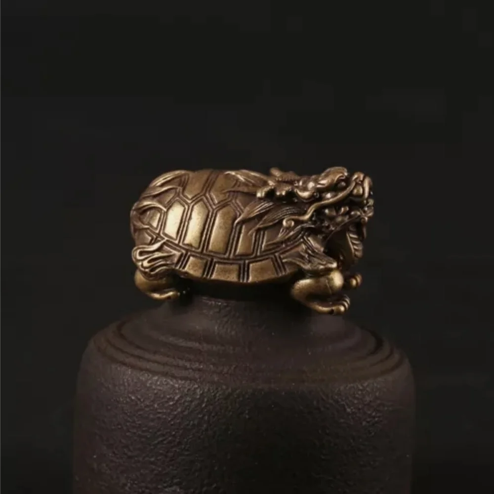 Brass Retro Turtle Figurine Small Statue Home Ornaments Animal Figurines Gift