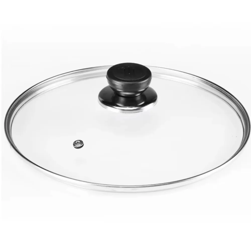 

Durable Universal Pot Cover Tempered Glass Visible Pot Lid Stainless Steel Anti-scalding Wok Pan Lid Kitchen Accessories