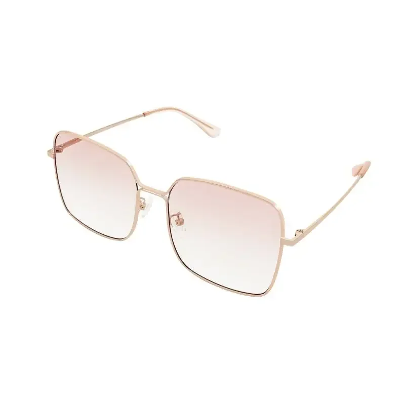 

New sunglasses fashion classic personality large frame sunglasses gradient color metal full frame anti-ultraviolet glasses