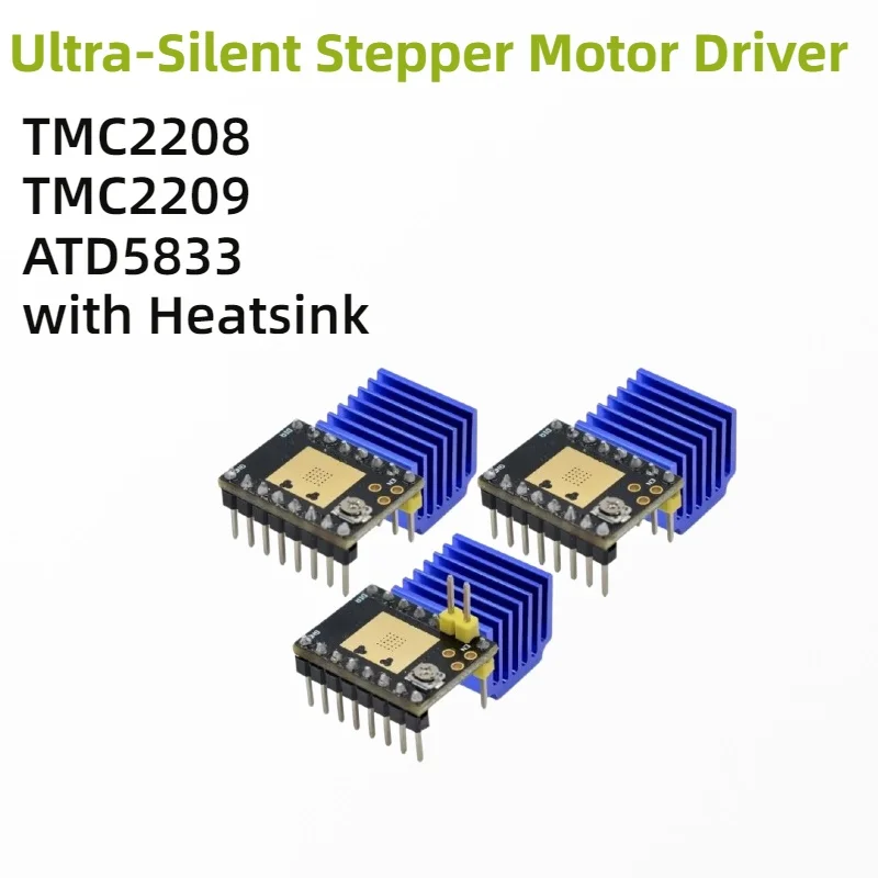 TMC2208 TMC2209 ATD5833 Stepper Motor Driver Module Ultra‑Silent with Heatsink 3D Printer Parts Accessories