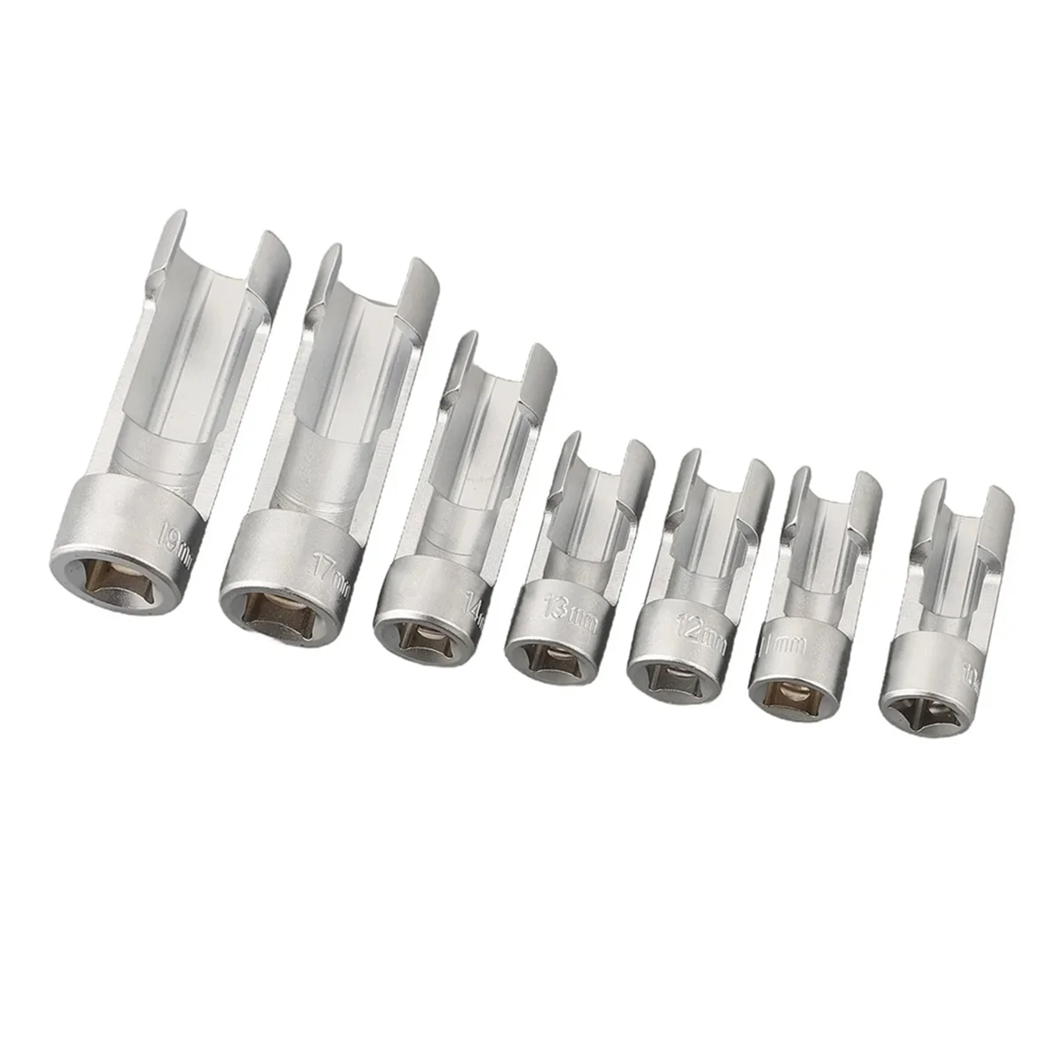 A002 10-19mm 3/8 1/2 Inch Fuel Line Socket Wrench, Injector Fuel Line Socket Wrench Set, Suitable for Injector Line Sensor