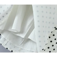 YENKYE French Style Retro Polka Dot Deep V Halter Dress Women Sexy Backless A-line Slim Sweet Elegant Mini Dresses Summer Robe - Image 6
