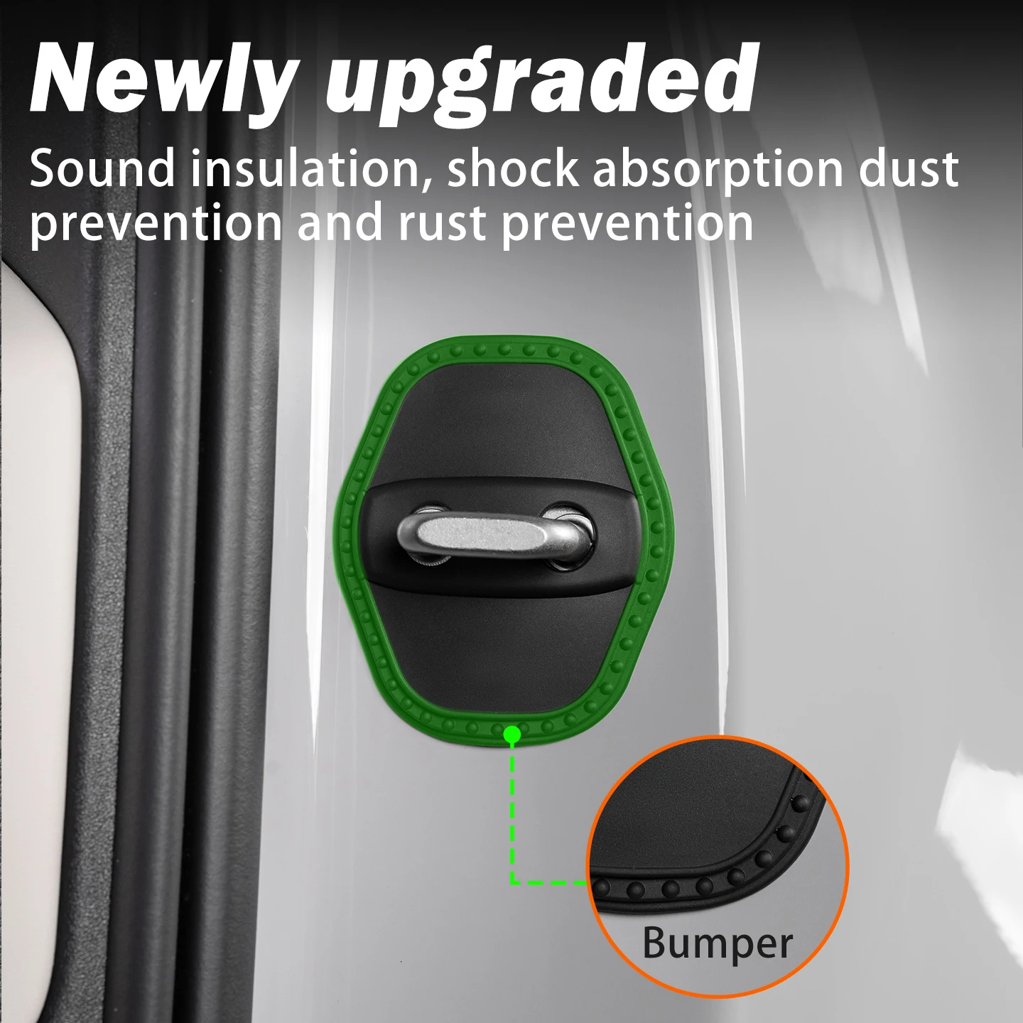 2/4 قطعة سيليكون قفل باب السيارة غطاء الديكور الواقي لجيلي Emgrand S 2021-2022 #3