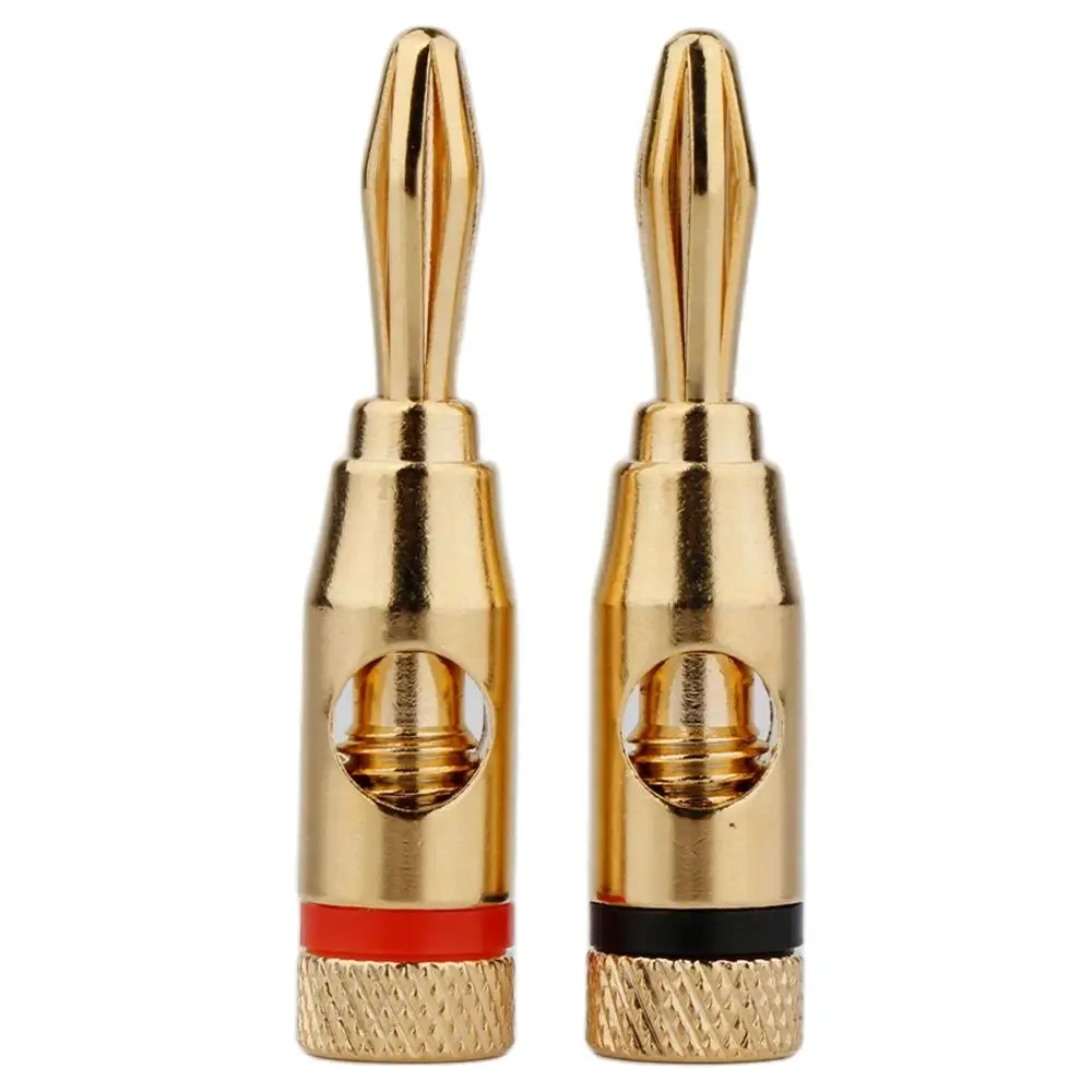 8 pcs 4mm Copper Gold Plated Hifi Banana Plugs for Speaker Cable Wire Audio Plug For Speaker Amplifiers