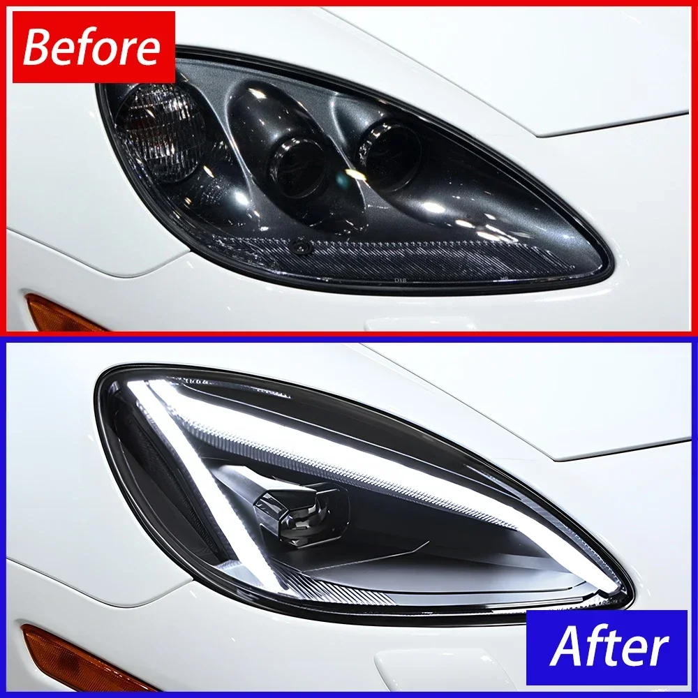 Upgraded Car Front Lamps for Corvette C6 2005-2014 Auto Headlights Assembly High Quality Led Bifocal Projector Tool  Accessories