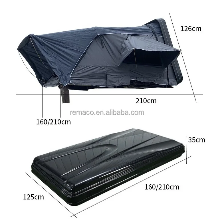 Remaco Waterproof Travelling Camping Land Cruiser Hard Shell Car Roof Top Tent Folding Flip Open Truck Rooftop Tent for Sale