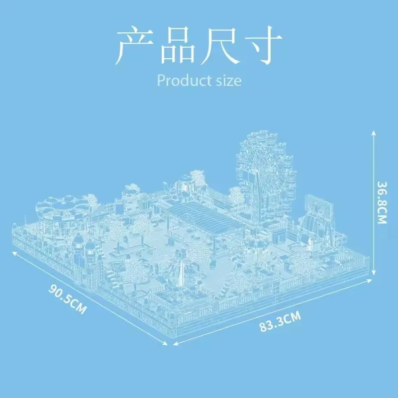 Mould King 11022 Park Rozrywki Klocki Puzzle Unikalny Zestaw Techniczny Klocków Zabawka dla Dzieci Prezent Urodzinowy dla Dzieci