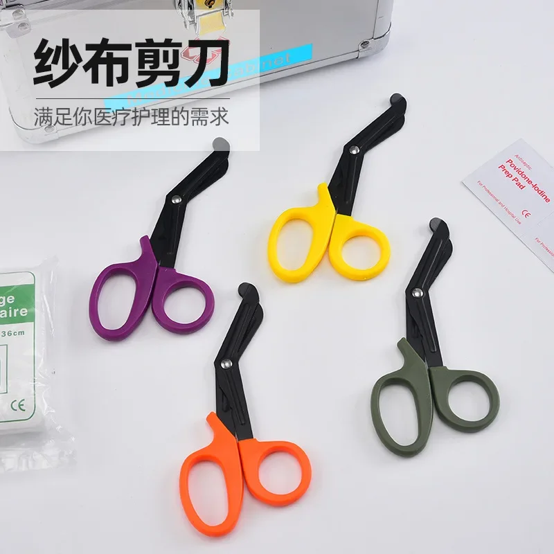 1pcs Outdoor Survive Paramedic Rescue Utility Shear Emergency Gauze Scissor First Outdoor Camp Medical Nurse Hike Trauma Aid