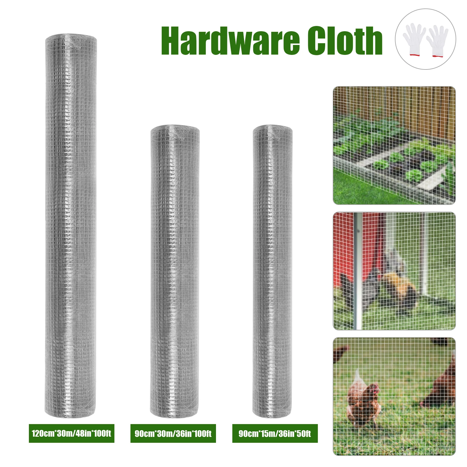 1/4 Inch Hardware Cloth Chicken Wire Fence Galvanized Welded Cage Wire Mesh Roll Poultry Metal Wire Fencing