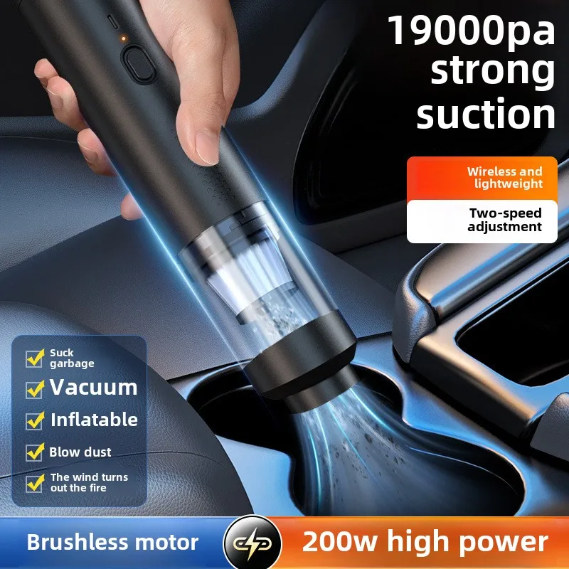 New wireless charging car vacuum cleaner handheld car vacuum cleaner dual-use pet hair dryer hair dryer Computer cleaning