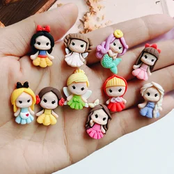 Mini adornos de resina de dibujos animados para el hogar, accesorios de horquilla para álbum de recortes, parte trasera plana, Kawaii, DIY, A07, 10 unidades