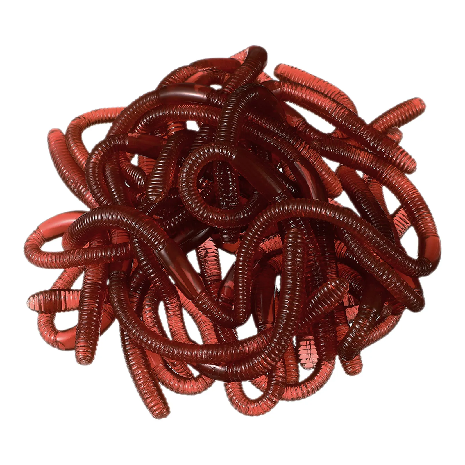 

30Pcs Realistic Fake Earthworms Simulation Elastic Sticky Prank Props for Horror Party April Fool's Day Scary Worms