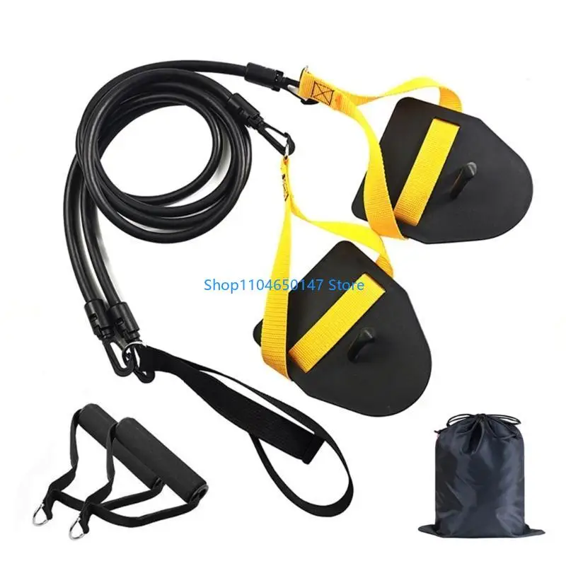 

Тренажер для тренировки силы рук для плавания, лента для упражнений с сопротивлением, тяговая веревка с ручным веслом для тяги