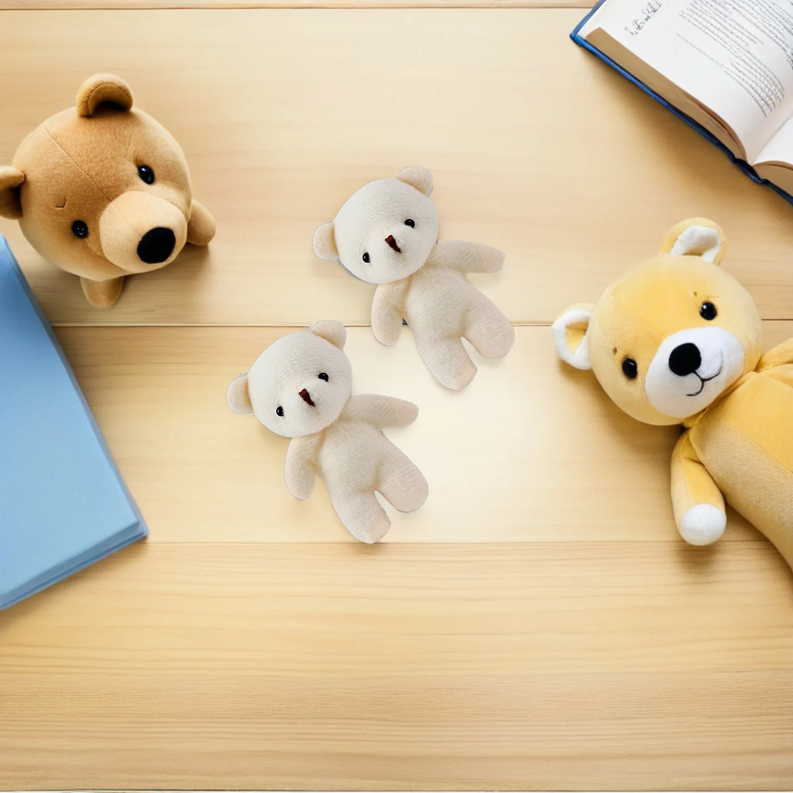 

20Pcs Mini Bear Pendant Soft Huggable Bear Charm for Backpack Purse Car Keychain Hanging Decoration Lovely Gift for Her