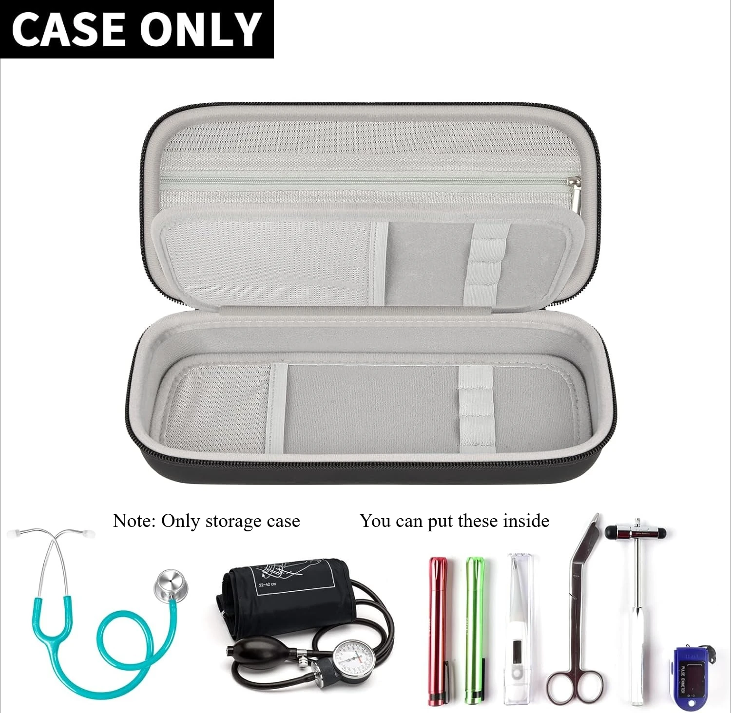 Stethoscope Case, Black Diamond Pattern-Case Only