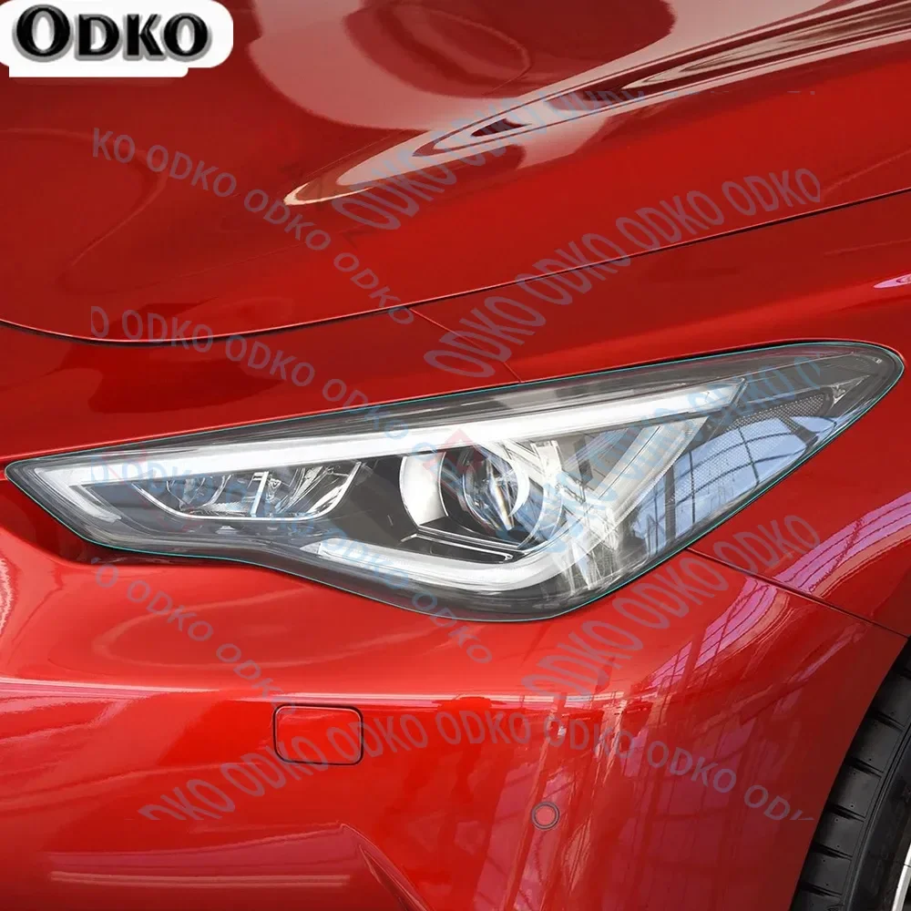 

Для Infiniti Q60 Q70 QX60 QX30 QX50 QX80 Q50 Защитная пленка для фар автомобиля Прозрачная черная защитная пленка из ТПУ