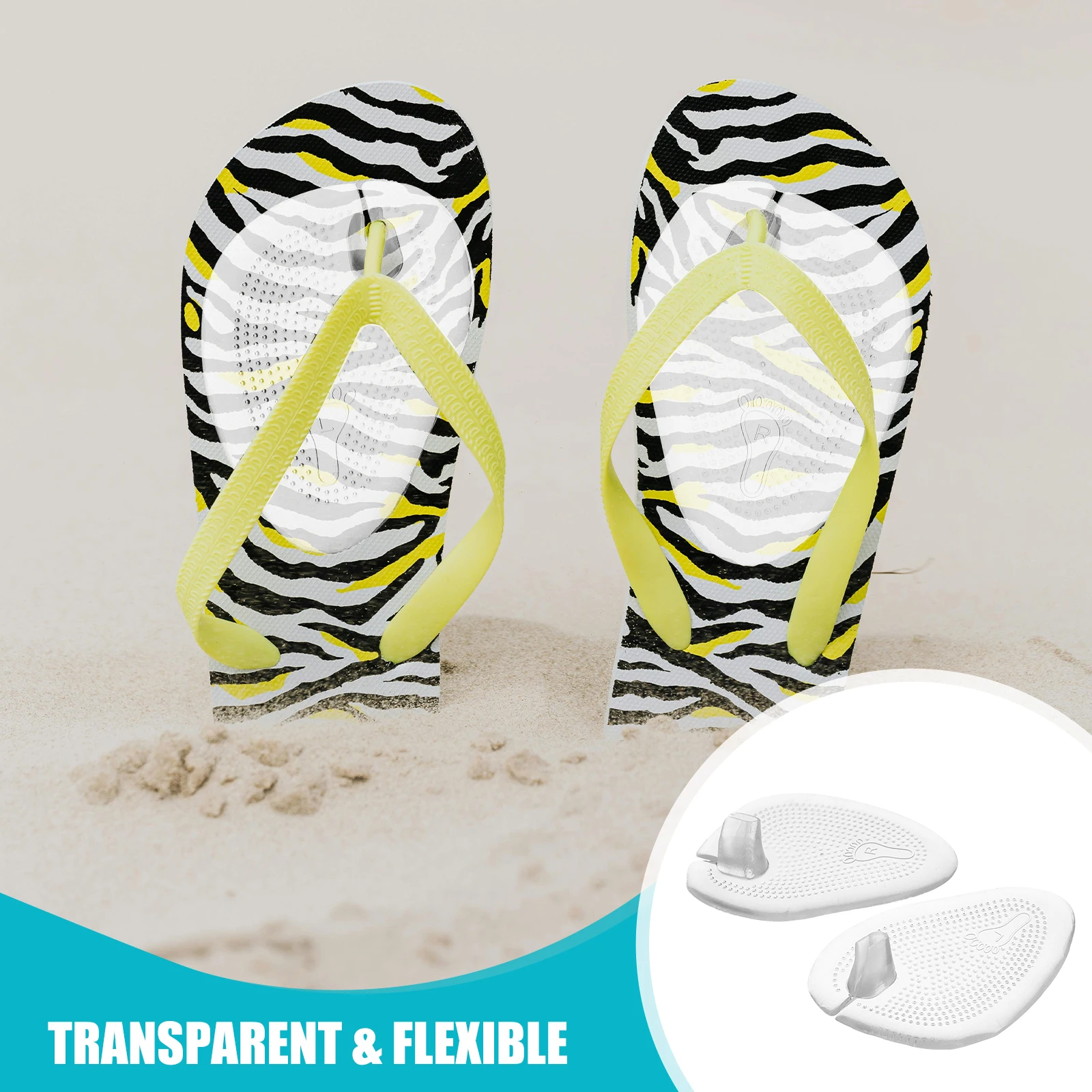 

Forefoot Cushion Pads Gel Insole Toe Padding Anti Pain Slip Soft Durable For Flip Flops Sandals Shoes Men Women Foot Care Tool