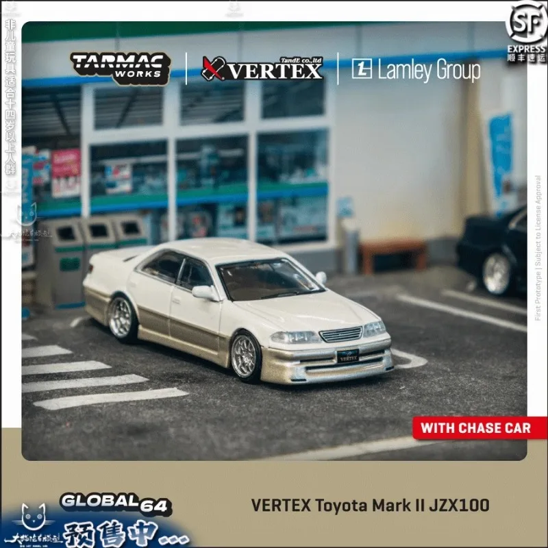 Quality ratio 1:64 Toyota VERTEX Mark II JZX100 Diecast alloy car model toy Gift Collection for children\'s birthday gifts.