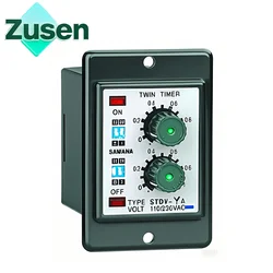 Zusen ATDV-Y-ABCDE Twin Time Relay Multi-Range Variable 1S-30H Timer for Electronics