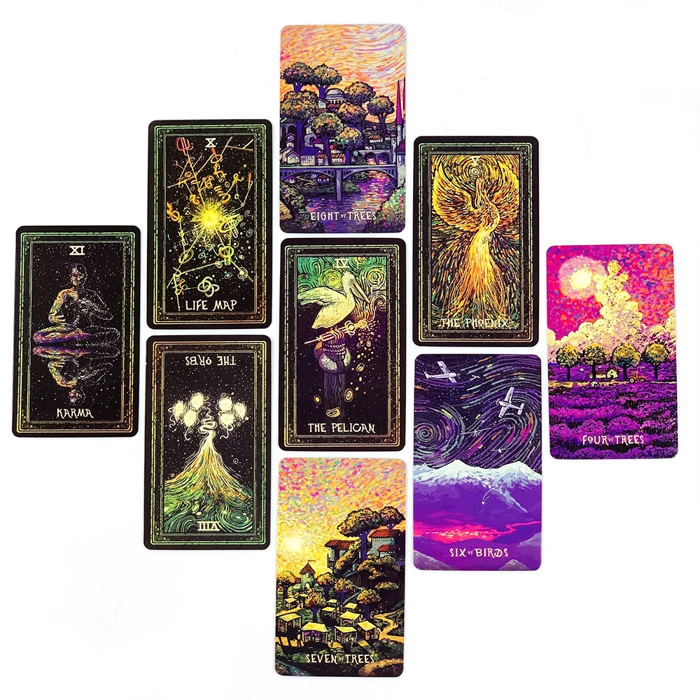 بطاقات التارو الجديدة، بطاقات ألعاب حفلة ترفيهية عائلية، لعبة لوحة العرافة الغامضة، ألعاب العطلات، لعبة التخييم #5