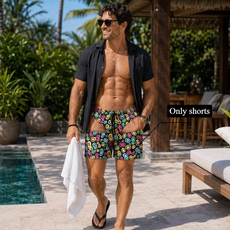 2026 Summer New Fashion Trends Men's Fun Illusion Swimsuits, Novel Hip Hollow Swimsuits, Fun Beach Pants, Hilarious Pool Party