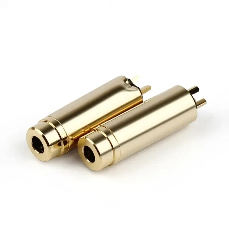 2pcs 2.5mm 3.5mm Female Jack Earphone Plug 4 Pole 3 Contact 3.5 Headphone Upgraded Wire Connector 2.5 Gold Plated Audio Adapter