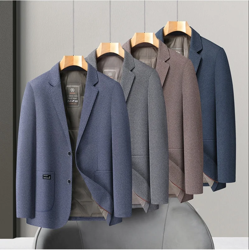 

High-quality men's down suits (80 down), warm jackets for the middle-aged and elderly, fashionable, cool and casual suits