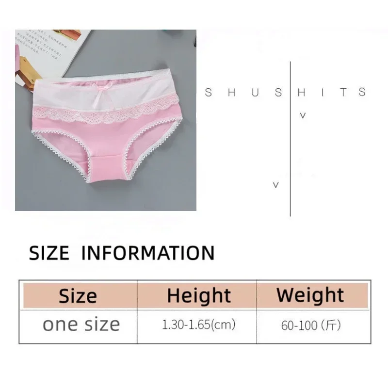 3PCS Teenage Girls Panties Cotton Toddler Girl Underwear Lace Young Girls Pantie Puberty Girl Underpants