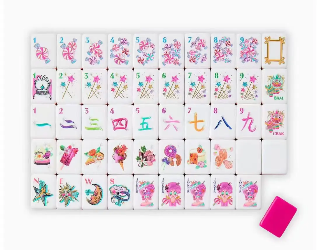 HYS acrylic mahjong cards, high-end crystal mahjong for household hand rubbing cards