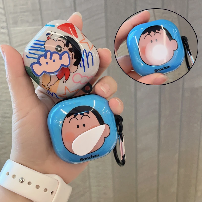 

Милый чехол Crayon Shin-chan 3D для Samsung Galaxy Buds 2, чехол для наушников Live для Galaxy Buds Live/Buds 2 3 Pro, чехол Fundas