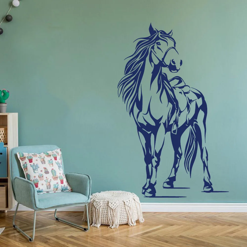 Beautiful Horse  Wall Decal Large Horse Animal Wall Sticker Living Room Playroom Zoo Jungle Horse Unicorn Wall Decal Bedroom T05