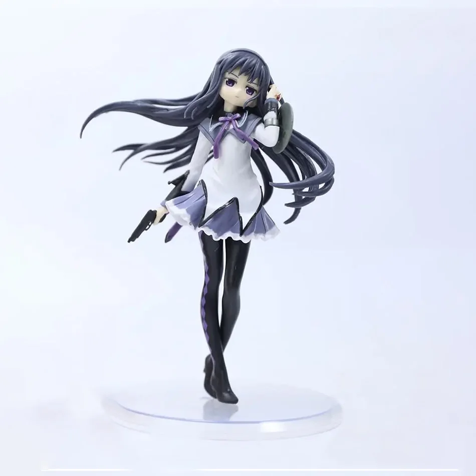 Figurka Madoka Magica Akemi Homura 17 cm, model anime z PVC, prezent urodzinowy, ozdoby, zabawki kolekcjonerskie, prezent urodzinowy dla dzieci