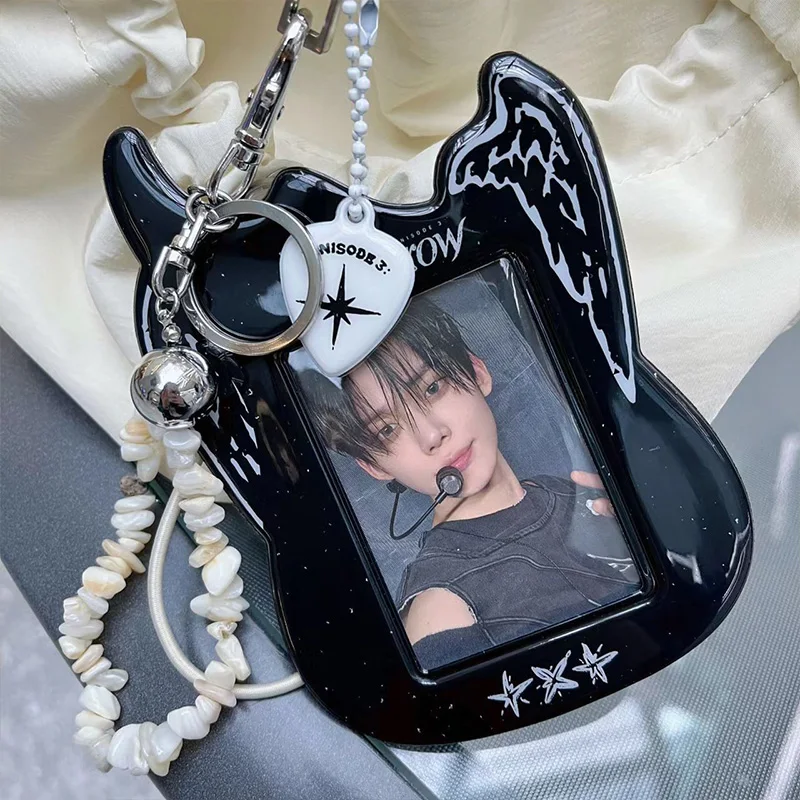 Kawaii Kpop Photocard Holder Idol Picture Protective Cover Credit ID Bank Card Display Holder Bag Pendant School Stationery