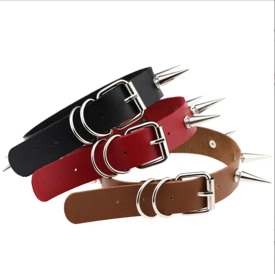 Harp Spiked Bezaaid Lederen Halsbanden Pu Voor Kleine Middelgrote Honden Huisdier Kraag Klinknagels Anti-Bite Huisdier Producten Nekband S2957