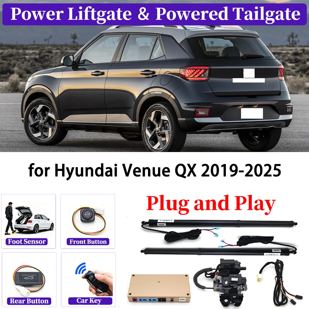 

ZJCGO for Hyundai Venue QX 2019-2025 OEM Upgrade Car Automatic Power Liftgate Kit Smart Auto Electric Tailgate System