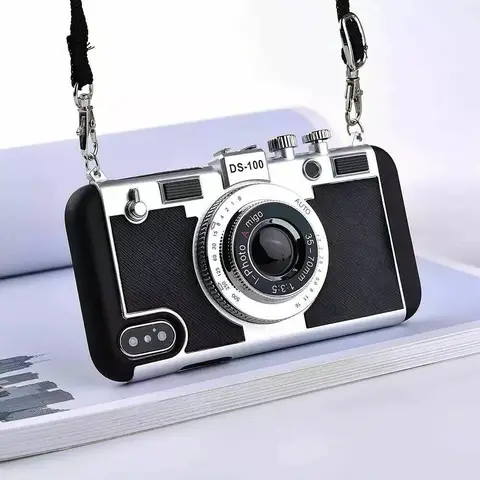 Étui Design d'appareil photo rétro 3D Emily in Paris pour IPhone 11 12 13 14 15 16 Pro Max Plus XS XR X 16Pro I16 ProMax, accessoires de couverture