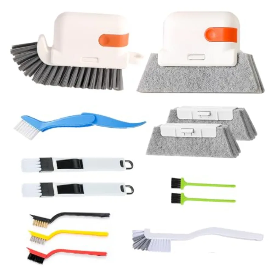 

13pcs Window Groove Cleaning Brush Kit Magic Window Track Cleaner Crevice Cleaner Brush Sliding Door Track Cleaner Gap Cleaning