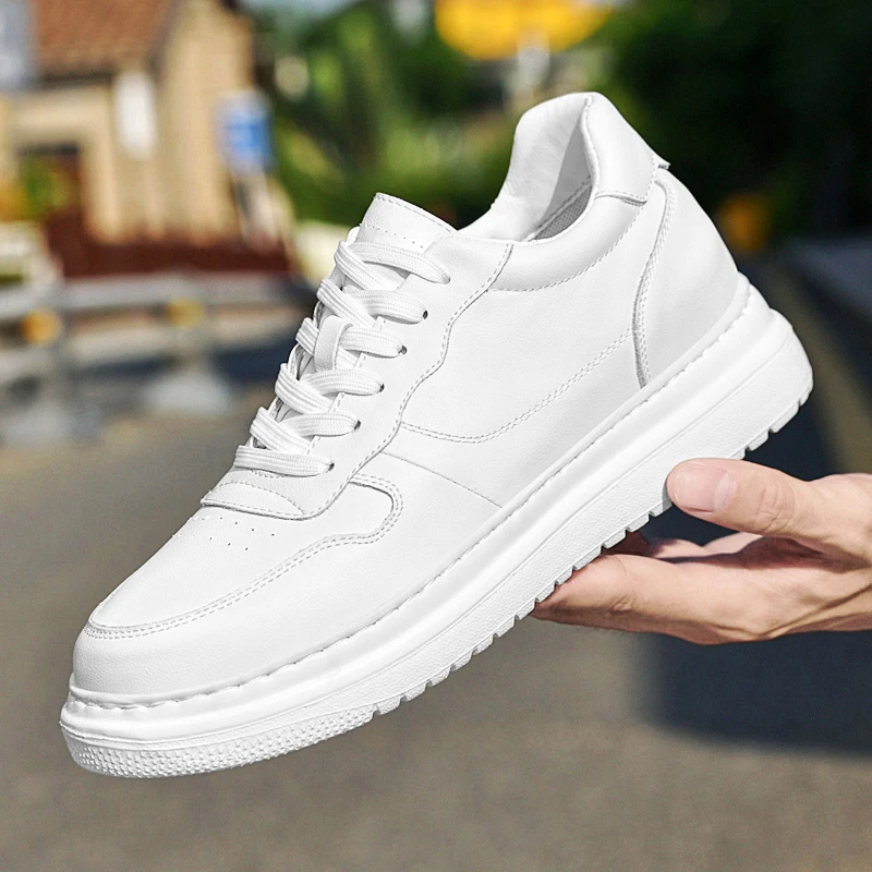 

Spring 2025 Men's White Sneakers - Couple Style, Trendy & Versatile, Lightweight Breathable & Height-Increasing