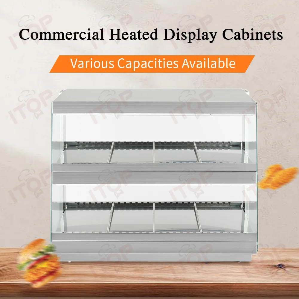 Commercial Upright Heated Food Holding Cabinet With Restaurant Kitchen Display Cabinets