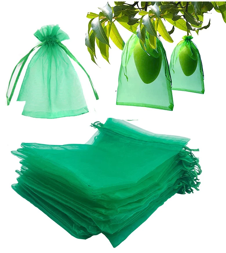 20-100 stücke Erdbeere Trauben Obst Wachsen Taschen Netting Mesh Gemüse Pflanzen Schutz Taschen Für Schädlingsbekämpfung Anti-vogel garten Werkzeuge – Detail 7