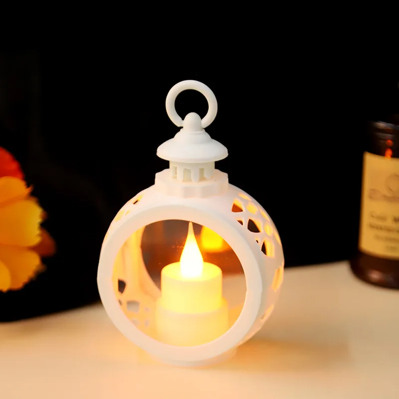 Exquisite Electronic Candle Round Lamp Simulation Candle Home Holiday Party Decoration Ornaments