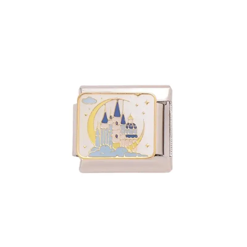 แฟชั่นน่ารักสัตว์การ์ตูนอิตาเลี่ยน Charm สร้อยข้อมือ Cat Links Fit 9 มม.สร้อยข้อมือสแตนเลสทํา DIY เครื่องประดับของขวัญ